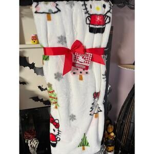 Hello Kitty Christmas Santa Tree Plush Heavy Throw Blanket 50in x 70in 2024